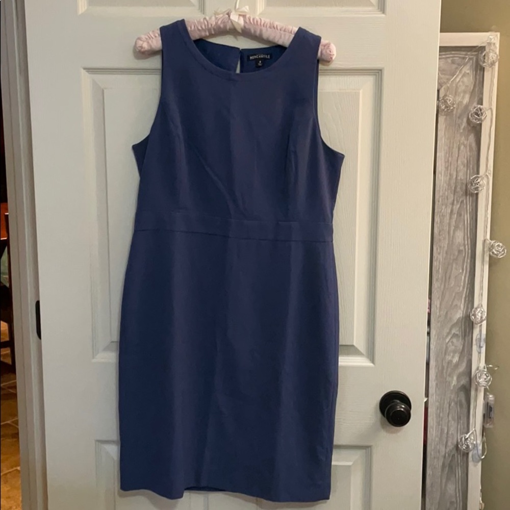 J. Crew Blue/purple sleeveless sheath Dress